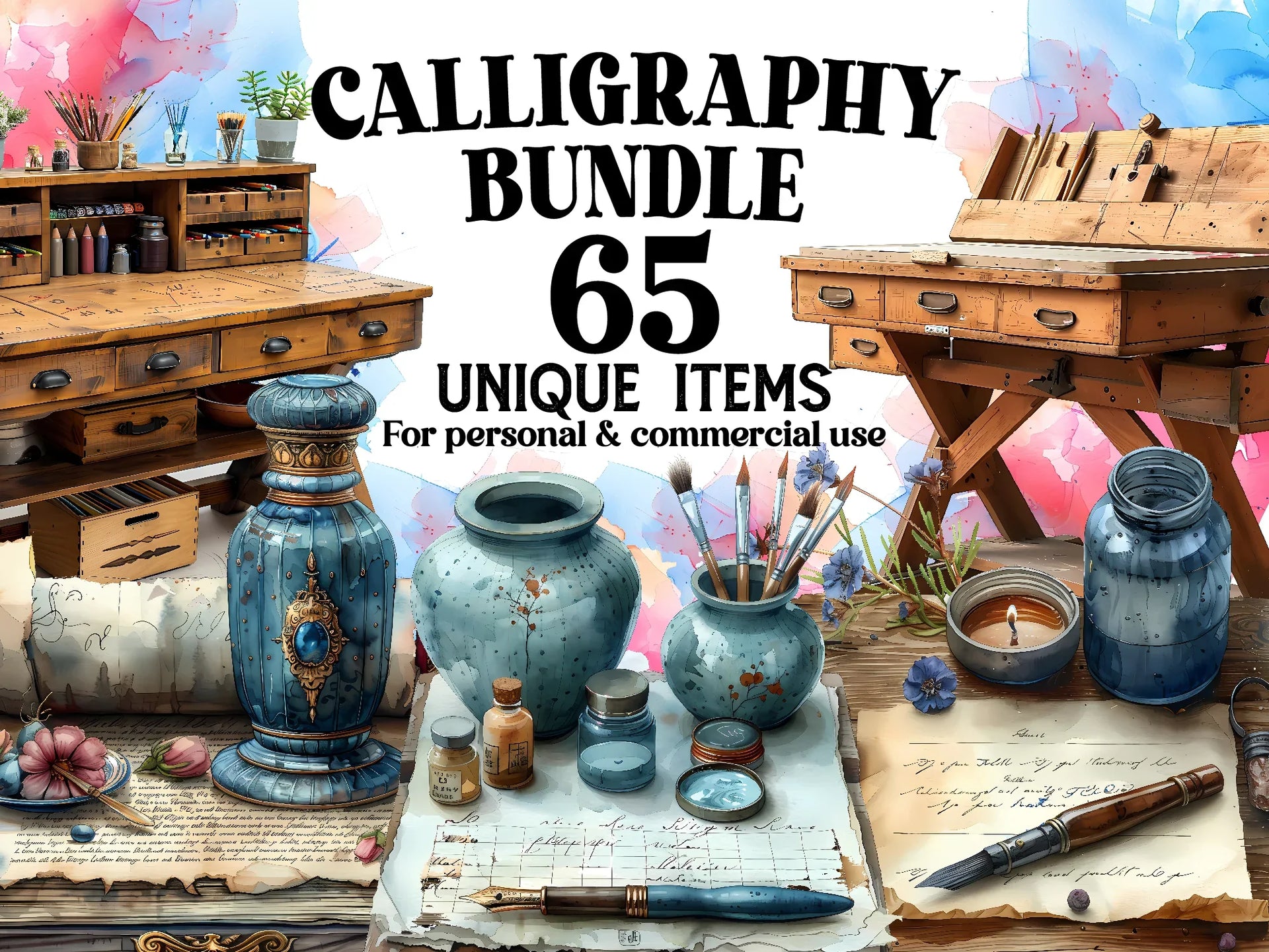 Art Nouveau Junk Journal Pages