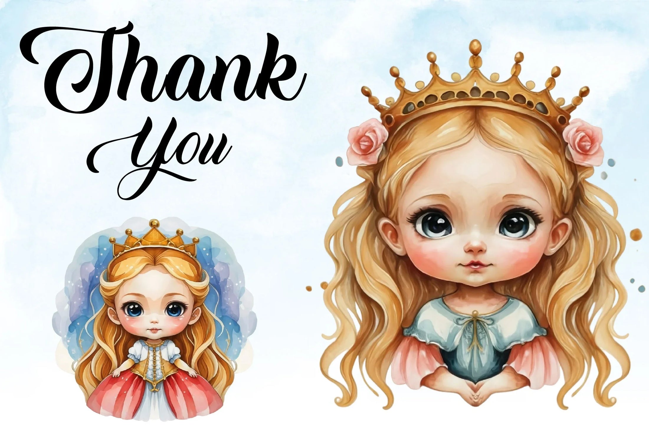 Cute Girl Princess Clipart Bundle