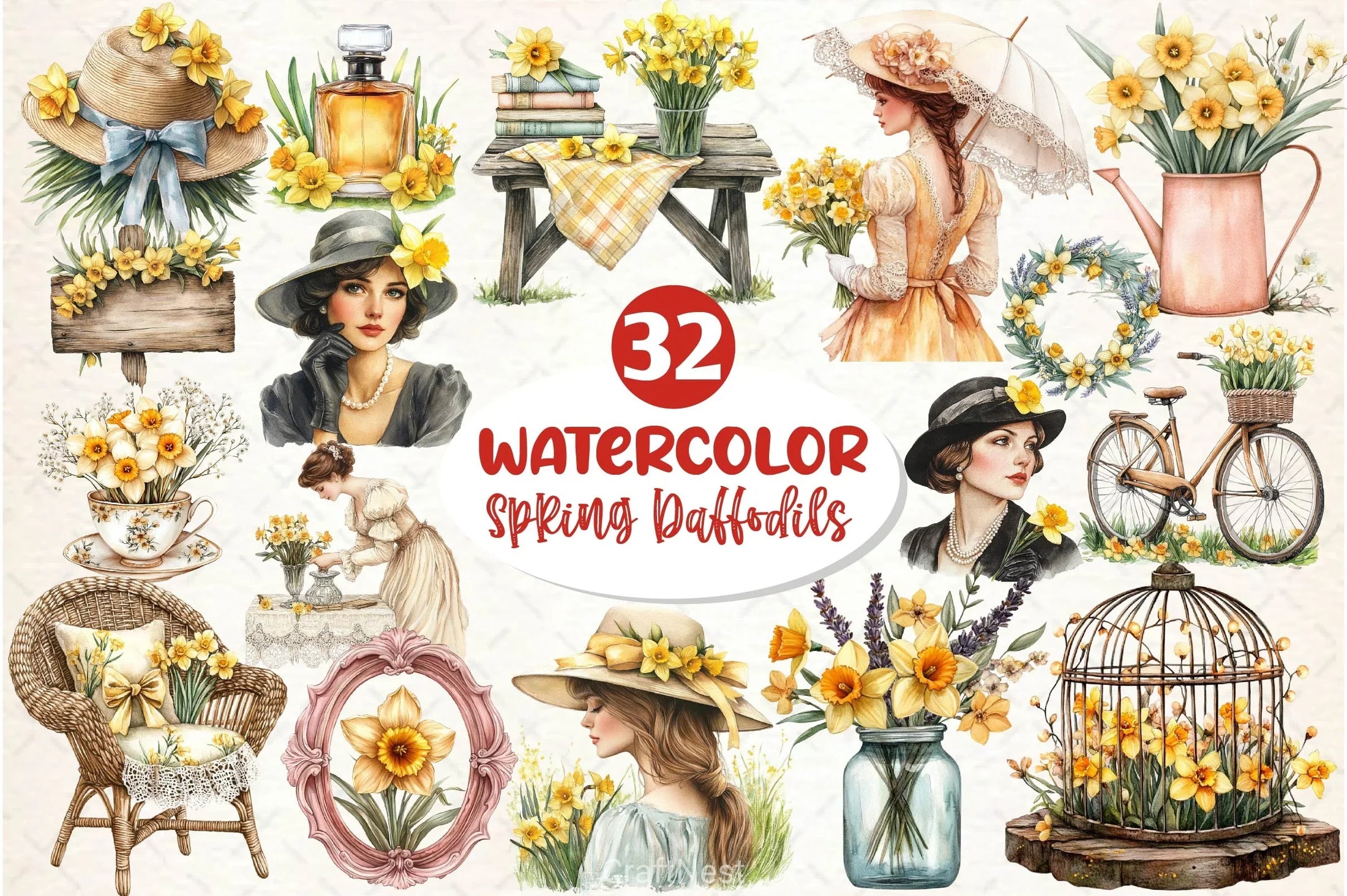 Art Nouveau Junk Journal Pages