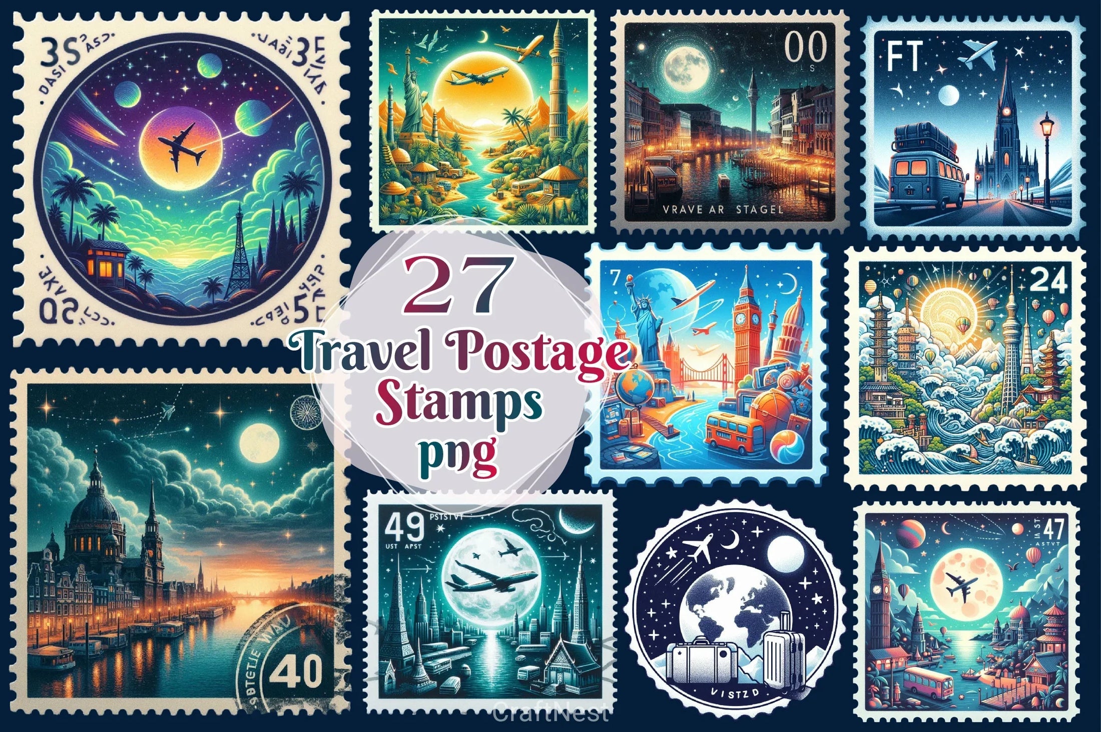 Art Nouveau Junk Journal Pages